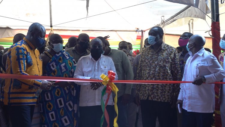 [PHOTOS] Nana Akufo Addo commissions New Okaff Industries Ltd under 1D1F at Mpasatia