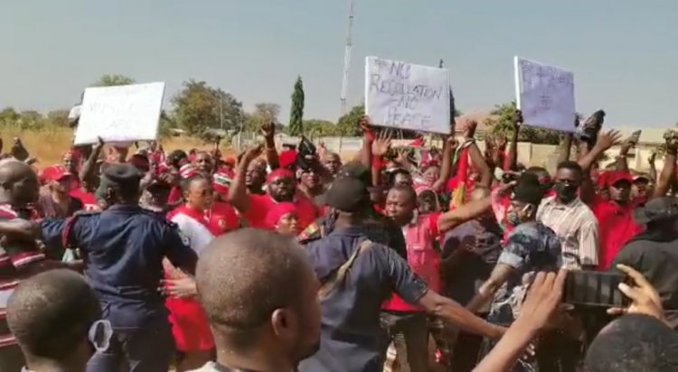 "No Mahama no Peace"- NDC Protesters