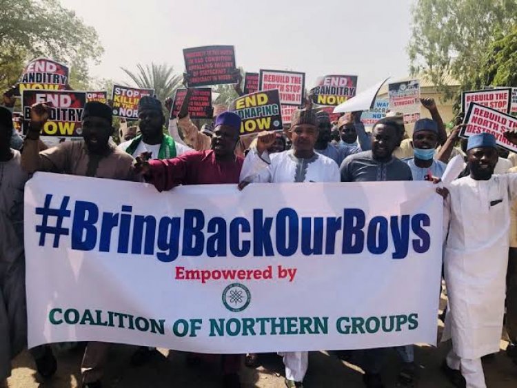 #BringBackOurBoys: Northern Groups Protest In Katsina Over Kidnapped Students
