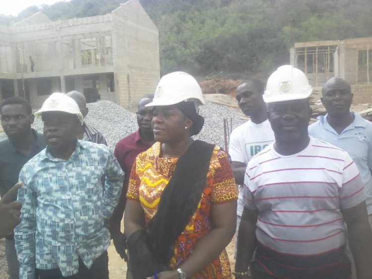 Widow MP Visits uncompleted Projects within her Constituency