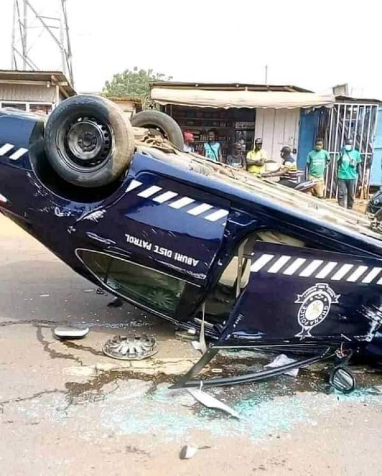 Aburi Police Patrol Car Involves In An Accident