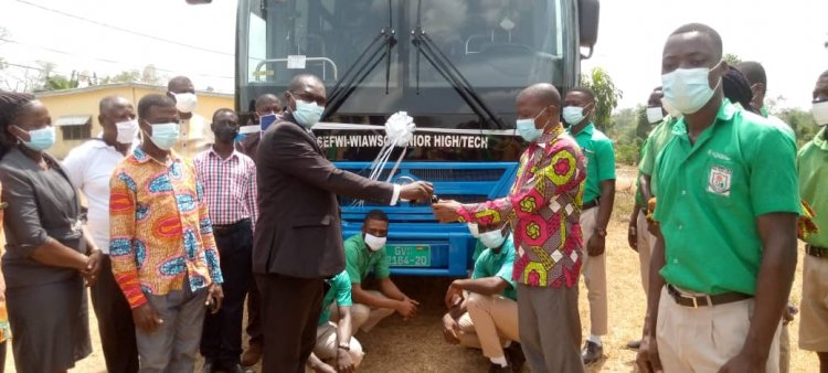 GETFund present 64-seater school bus to Sefwi Wiawso Technical School