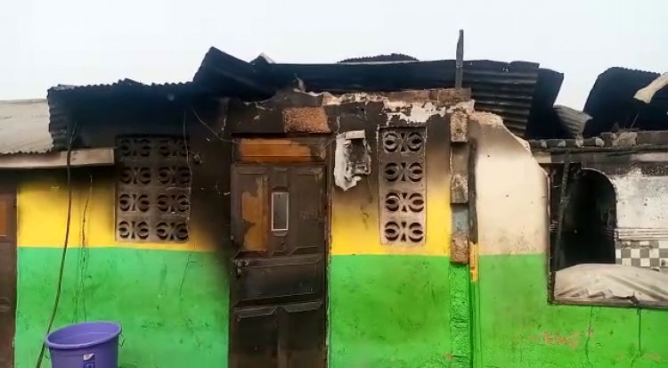 Fire consumes house at the Lamashegu