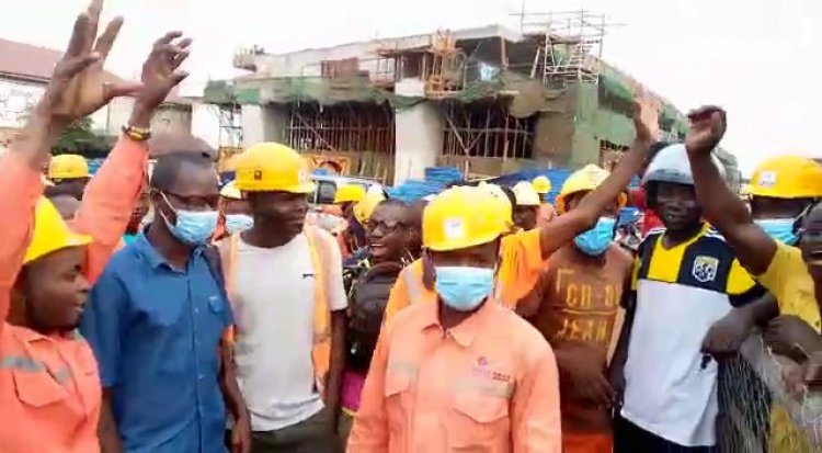 Sinohydro workers of Tamale Interchange go on strike over 3 months arrears   