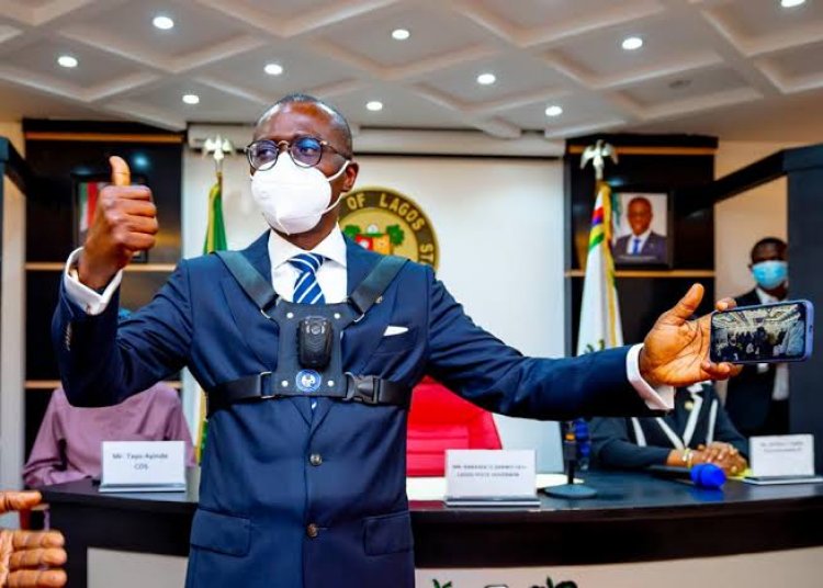 Governor Sanwo-Olu Wears Body-Worn Cameras, Explains The Importance