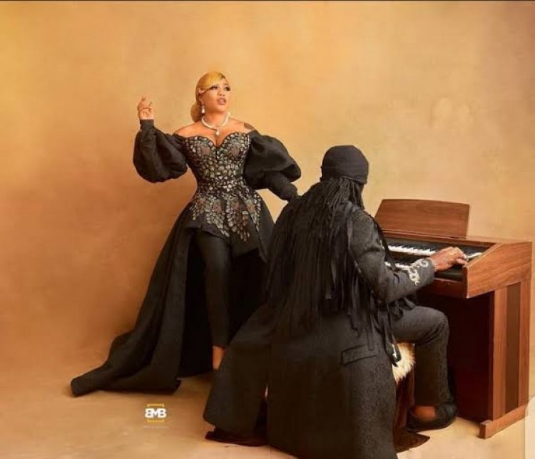 Toyin Lawani Releases Her Pre-wedding Pictures In A Black Outfit