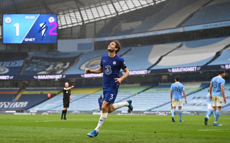 Ziyech and Alonso put Man City's title on hold after home defeat; Man City 1-2 Chelsea
