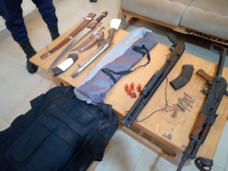 Police apprehend three suspected robbers with AK47 rifle and pump-action gun