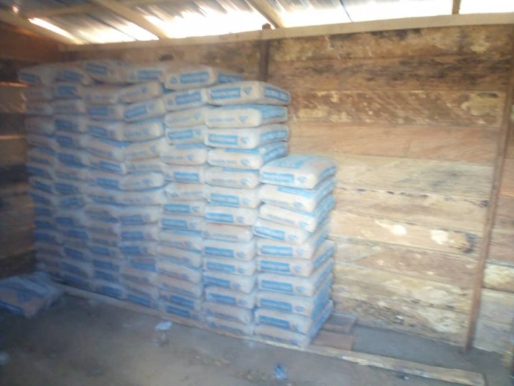 Hon. Gizella donates 100 bags of cement to support Awutu Senya Council building