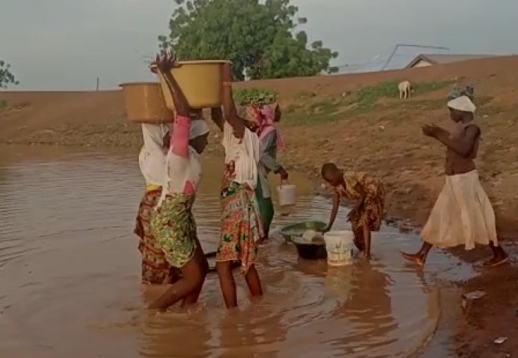 Residents of Taha in the Tamale Metro Depends On Unhygienic water Due to shortage