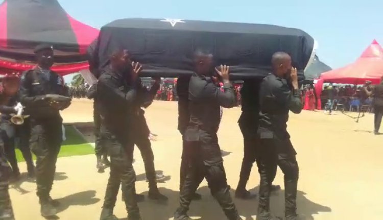 Interior Minister, POMAD, Others Bid Farewell To Slain Constable Osei, Promotes Him To Lance Corporal