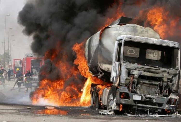Fuel Tanker Catches Fire at Asiakwa Junction 
