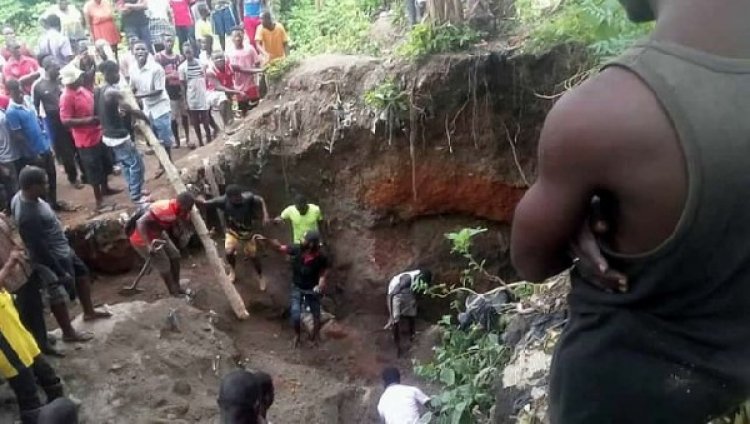 Two SHS Students Trap Dead In Galamsey Pit at Akyem Asiakwa 