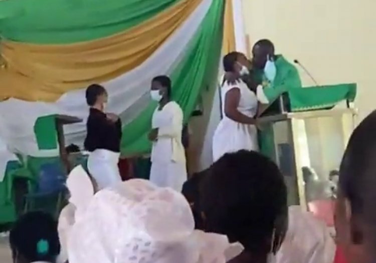 RE: Ghanaian Anglican Priest kisses female Students of Monica's College of Education