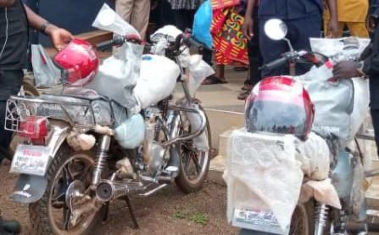 Sene West District Municipal Assembly distributes motorbikes to assembly members 