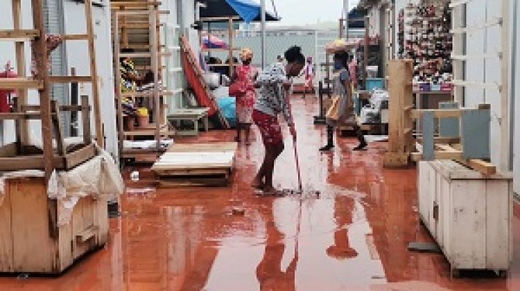 Flood floods new Kejetia market
