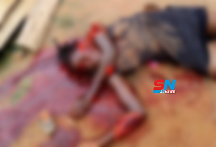 Man slits his throat after butchers wife to death at Assin Gyina wobodeɛ