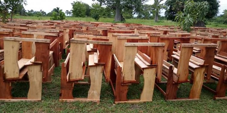 Tain District Assembly donates 700 dual desks to GES
