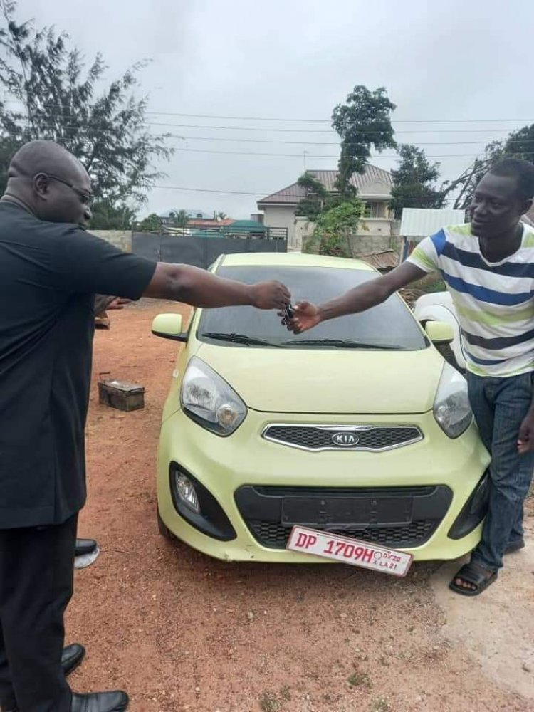 Techiman South MP gifts loyal NPP member car
