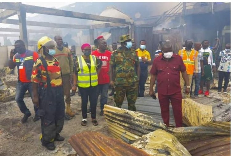 Over 600 Shops and stores burnt at Akim Oda market - Preliminary Report 