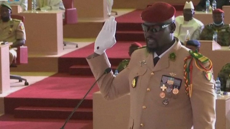 Guinea Coup leader sworn in as President