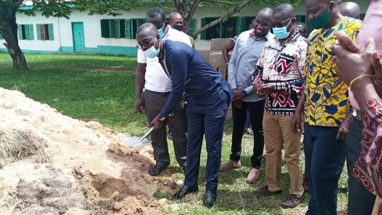 Construction of 20 seater WC begins at Christ the King Catholic Catholic SHS, Obuasi
