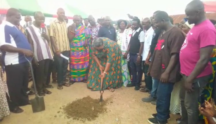 MP for Awutu Senya West cuts sod for Bawjiase Ultramodern Durbar Ground