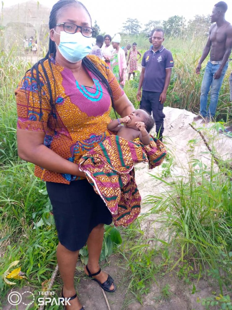 Police rescue one-month-old baby dumped in a farm at Agbaflome, Akatsi
