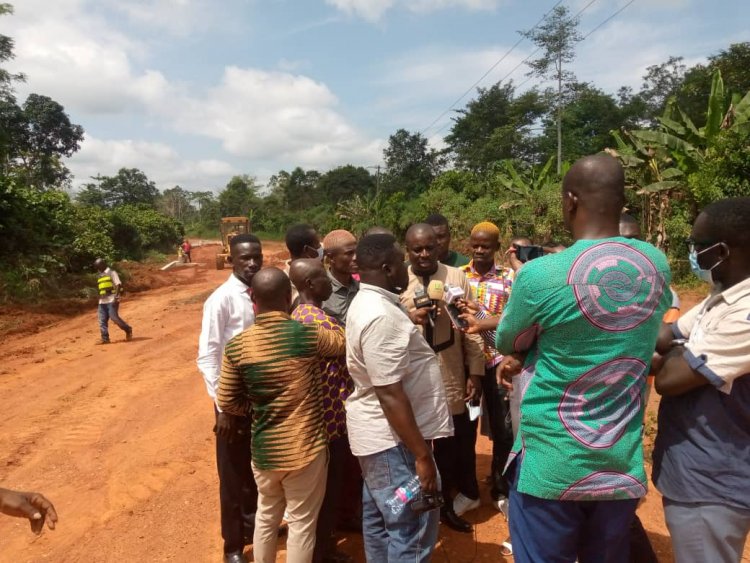 Dormaa West DCE inspects ongoing projects, pledges to continue his predecessor’s work