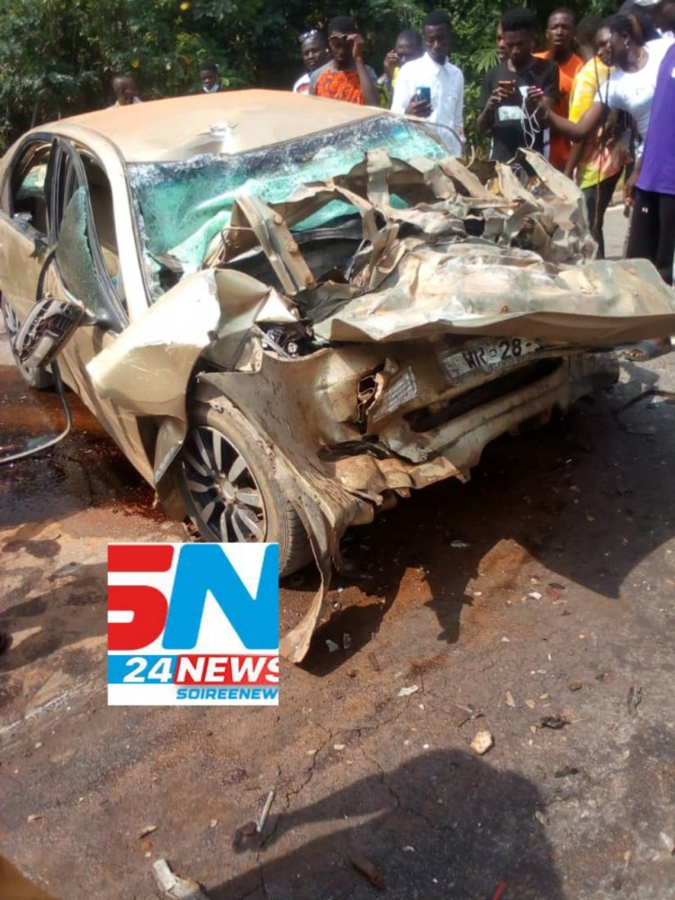 Family Of Six Crashed To Death When Returning From Church Service At Assin Anyinabrem