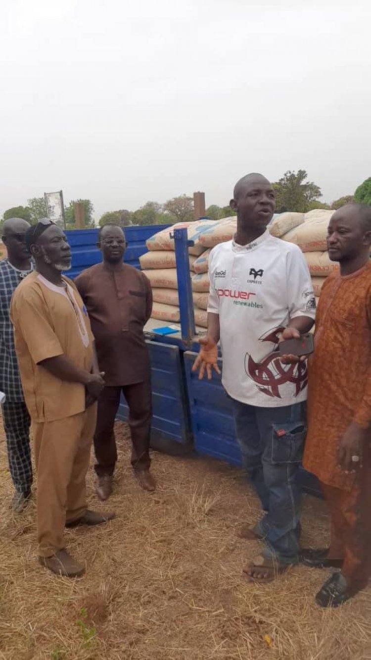 Yendi Cemetery Fence Wall Project Received 100 Bags of Cement from MP