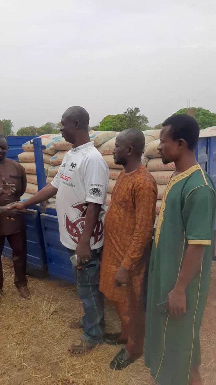 Yendi Cemetery Fence Wall Project Received 100 Bags of Cement from MP