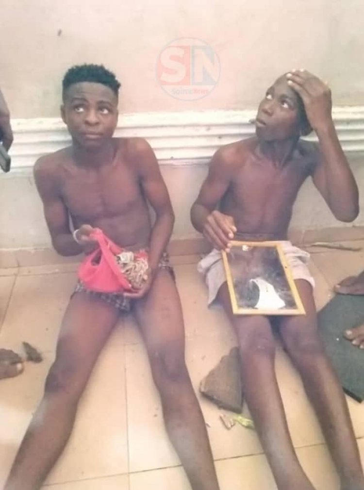 Two teenage boys caught allegedly trying to use 14-yr-old girl for money rituals in Bayels