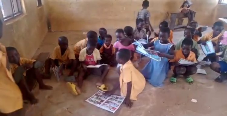 Tamale Janshegu Anglican Primary School in Poor Condition, Pupils Learn on Bare floor