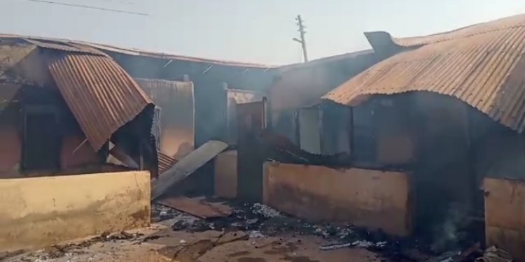 Valuable Items Worth thousands, Compound House with 16 Rooms Burnt into Ashes in Tamale