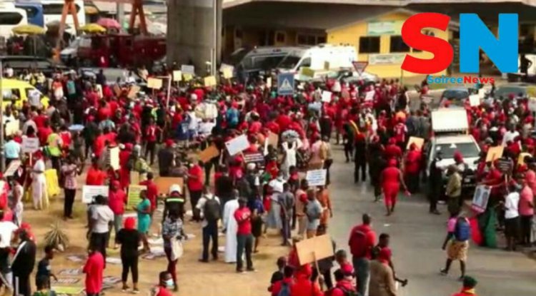 Thousands of Ghanaians hit streets of Accra for demonstration against E-Levy
