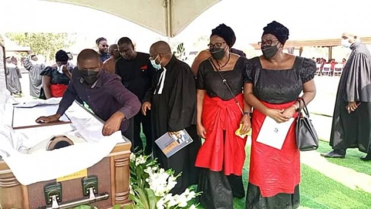 Tears Flow At Akpafu As  Mourners Bid Farewell To Former Guan DCE 