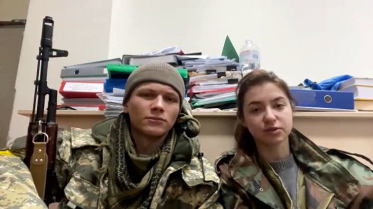 The honeymoon of newlyweds is spent fighting for Ukraine.