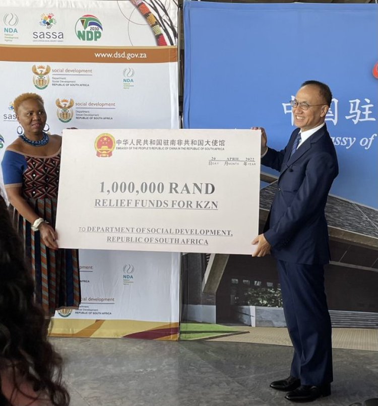 Chinese funding for flood relief in South Africa has been dubbed a "joke."