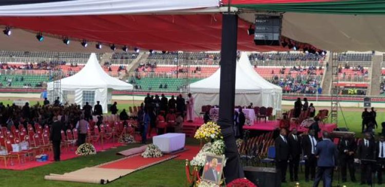 African politicians are in Kenya for the funeral of Kenya's former president.
