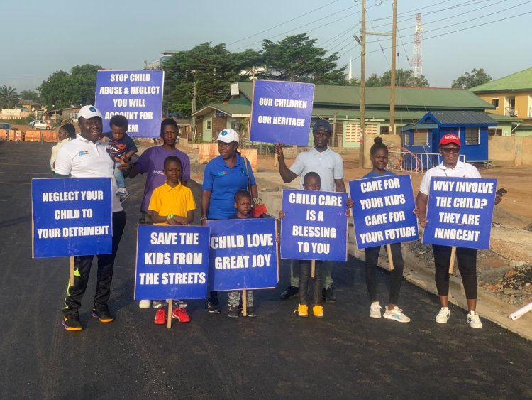 BF, SMM of IHRC, DACF and the BOF hold Child Abuse and Neglect Awareness Walk
