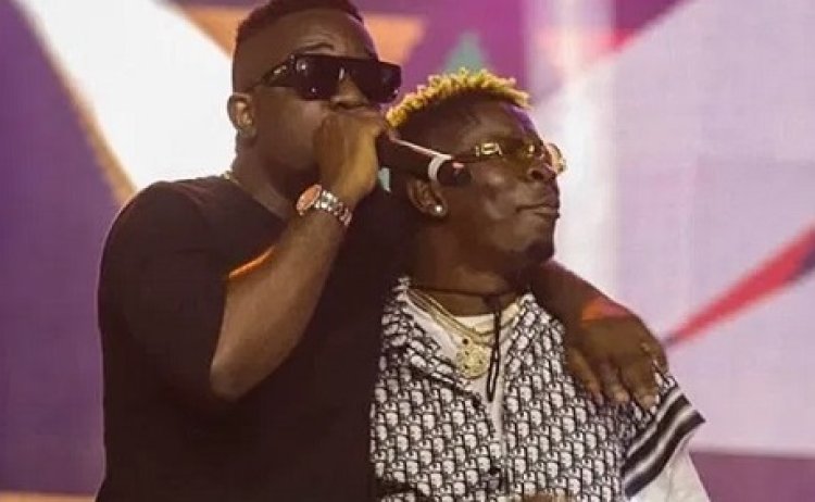 Sarkodie And Shatta Wale Reunites As They Record A Song Together.