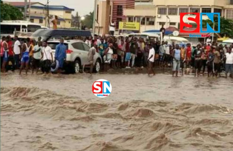 NADMO cautions residents in flood-prone area as the rains set in.