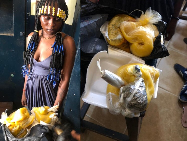 Keneshie Police  Arrest Nigerian Narcotics Lady Smuggler