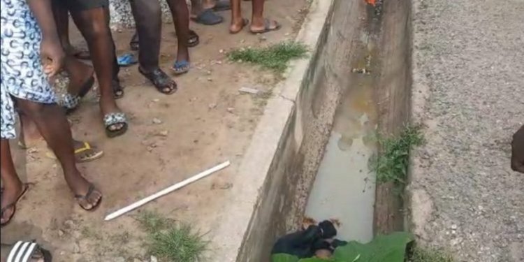 With her hands tied, a girl was discovered dead in a drain in Ablekuma Manhean