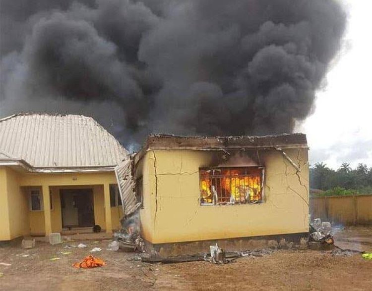 Hoodlums Burn Down INEC Office In Enugu State