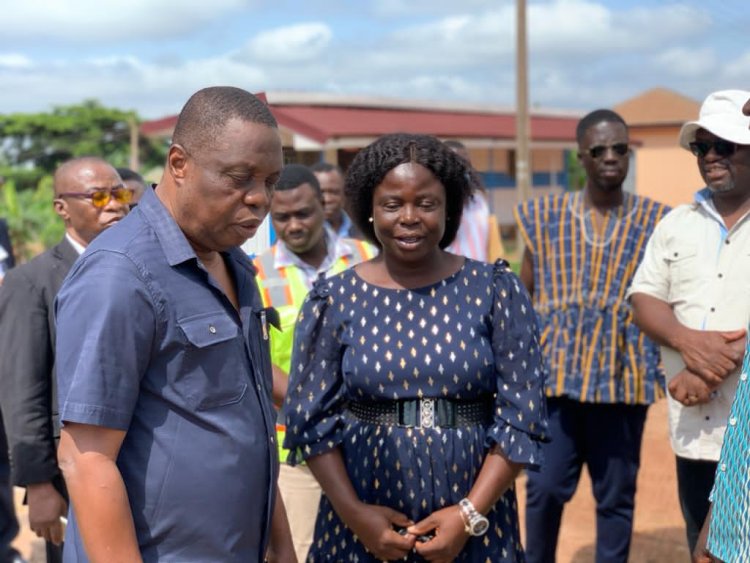 Bono East Regional Minister inspects ongoing developmental projects