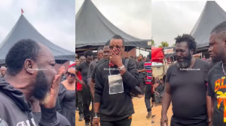 Big Akwes And Other Kumawood Star Cries Profusely At Osei Tutu's Funeral