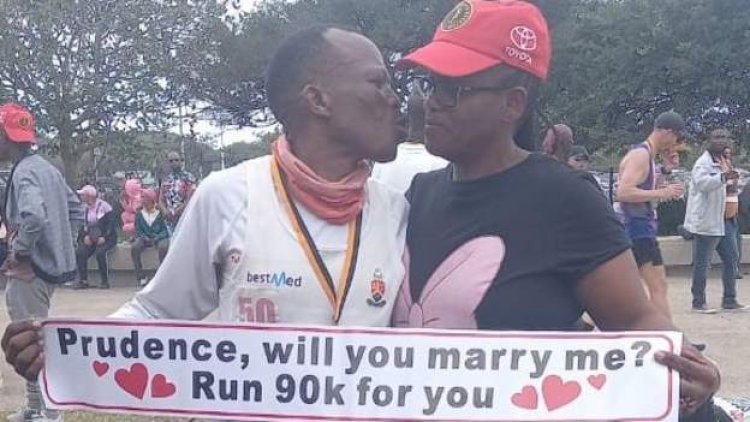 SA man runs 90km to ask woman to marry him