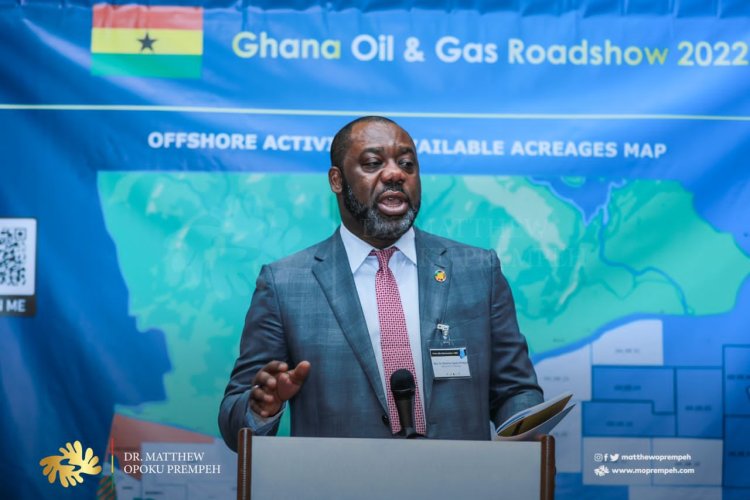 Energy Minister promotes Ghana’s offshore oil blocks to investors.